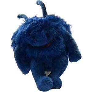 Fluffy Blue Gaboochi Plush Toy With Antennae & Soft Body 10"